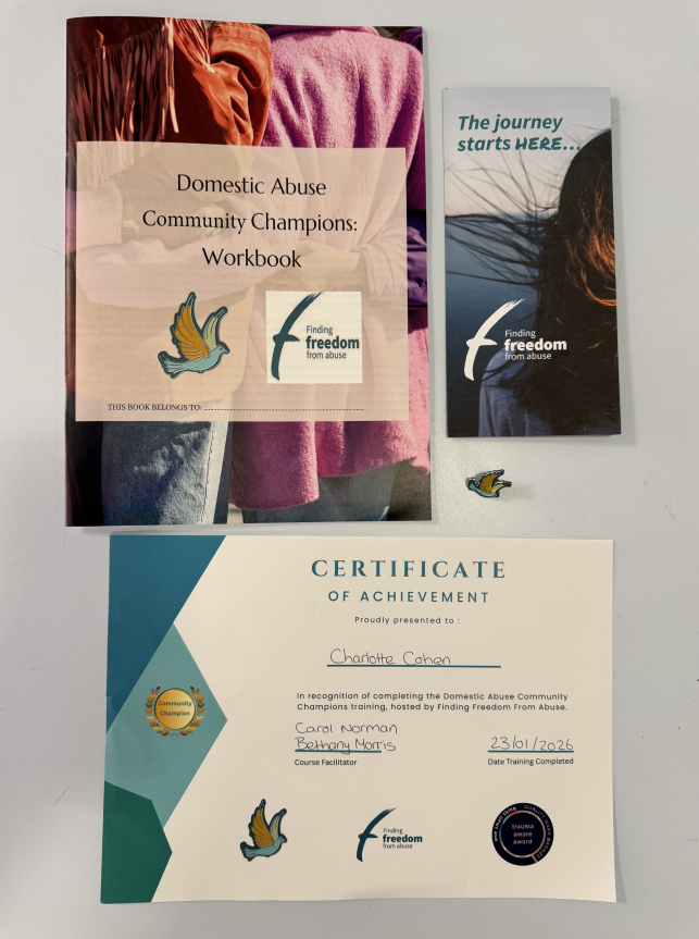 Miss Cohen has recently been award a certificate in becoming a Domestic Abuse Champion